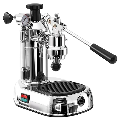 Kitchen Appliance Stainless Steel Manual Espresso Machine With Pressure Gauge And Transparent Water Tank 3d model