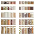 Transparent Airtight Spice Jars For Kitchen Storage With Various Spices And Grains