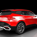 Red SUV With Modern Sleek Exterior Design And Black Alloy Wheels