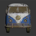 Modern bus minibus minivan driverless bus 3d model