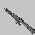 Black Combat Rifle With Metal Barrel Magazine And Classic Design Features