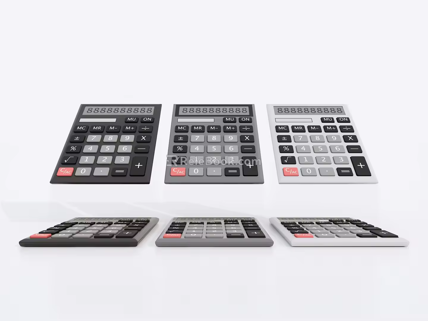 modern calculator computer 3d model