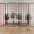 glass brick screen glass brick glass brick partition 3d model