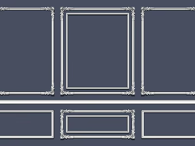 Stylish Decorative Lines Featuring Frame Designs With Ornate Patterns And Styles 3d model