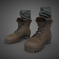 Boots Long Boots Horse Boots Leather Shoes Men's Shoes 3d model