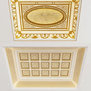 European-style ceiling 3d model