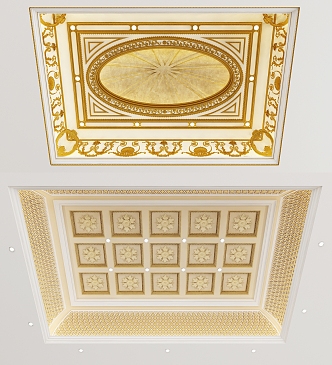 European-style ceiling 3d model