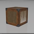 Wooden Storage Box With Metal Corners For Daily Use Home Organization