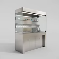 Stainless Steel Laboratory Fume Hood With Transparent Glass Shield Control Panel And Storage Cabinets