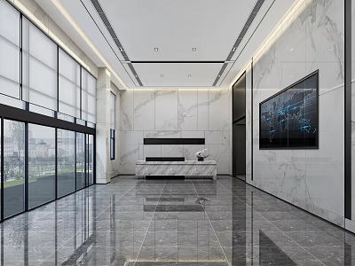 Modern Hall Office Hall 3d model