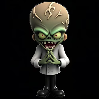 Plants vs Zombies-Dr. Zombie 3d model