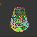 Modern Golden Hollow Out Design Vase With Elegant Decorative Pattern