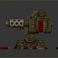 INDUSTRIAL LOFT turret turntable sci-fi tower defense games tower defense sci-fi turret games turret 3d model