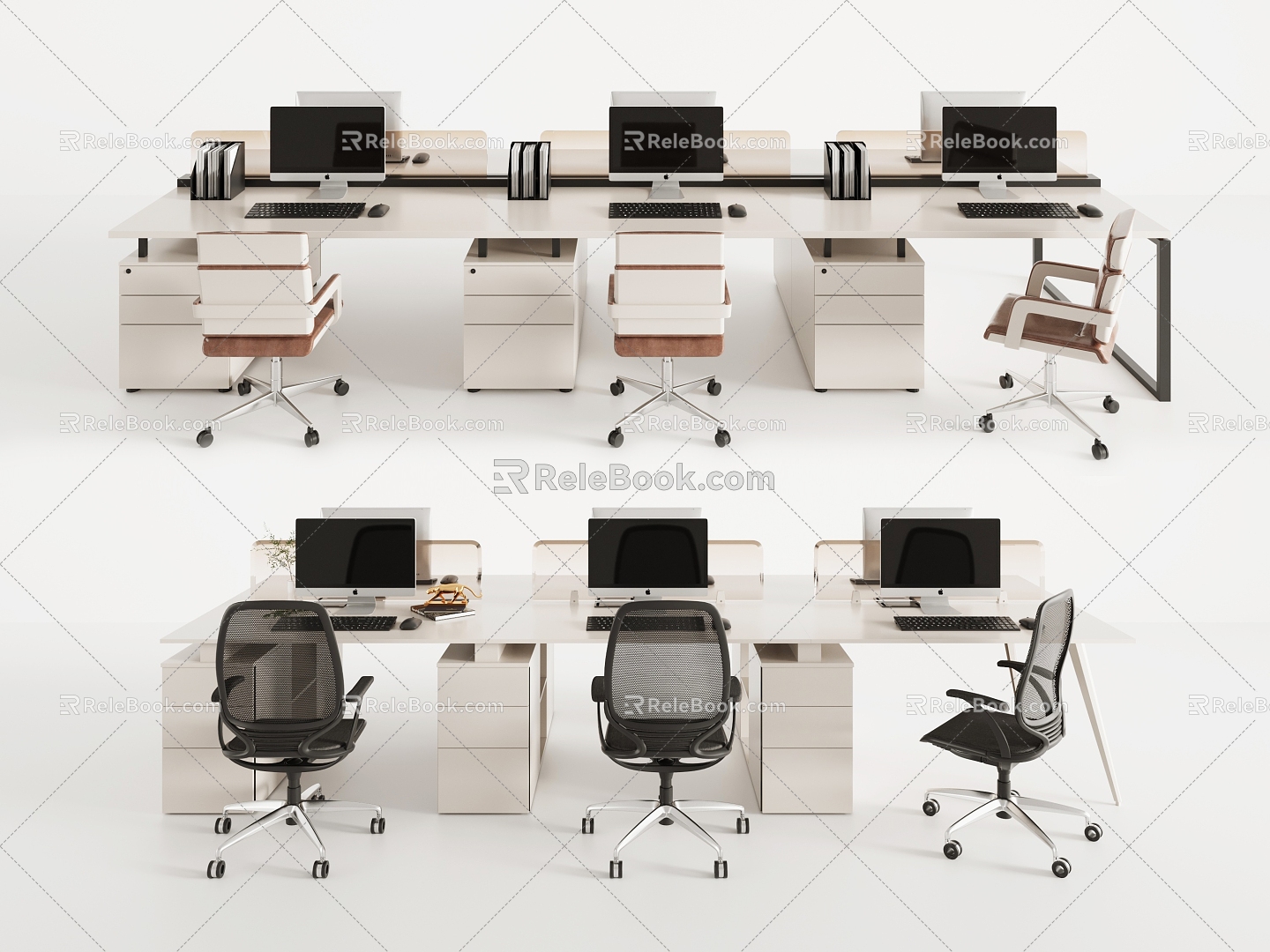 Office Desk and Chair 3d model