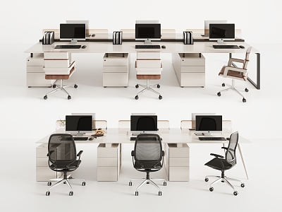 Office Desk and Chair 3d model