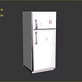 White Upright Refrigerator Freezer With Double Door And Sleek Modern Design For Home Kitchen