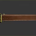 Brown Leather Fashion Apparel Accessory With Gold Metal Buckle Smooth Surface And Stylish Design