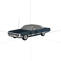 Classic Blue Vintage Car With White Roof Sleek Body And Antenna Design
