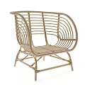 Modern Rattan Outdoor Chair Design With Soft Pillow and Comfortable Cushion