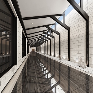 Modern Aisle Hotel Aisle Hotel Corridor Hotel Office Building Public Area Conference Room Office Corridor 3d model