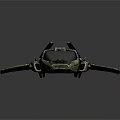 Sci Fi Spacecraft With Metallic Design Cockpit And Cosmic Exploration Wings