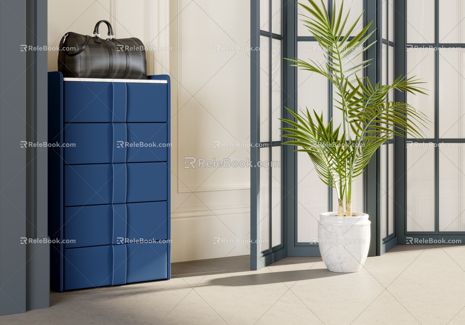 Bedroom Prellis Bag Bucket Cabinet Screen 3d model