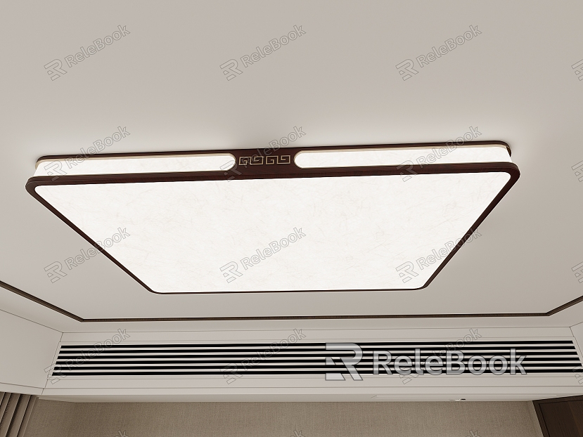 Rectangular ceiling lamp model