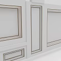 Modern Ceiling Design With Decorative Trim And Rectangular Panel Patterns 3d model