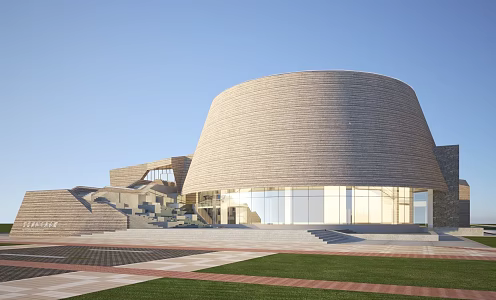 Modern Exhibition Hall Architecture Style Architecture 3d model