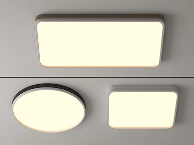 Ceiling light led ceiling light cream wind ceiling light round ceiling light square bedroom ceiling light 3d model