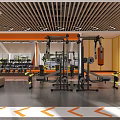 Modern Gym Interior With Comprehensive Fitness Equipment And Stylish Decor