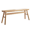 Simple Modern Wooden Dining Table Set With Bench And Solid Wood Legs 3d model