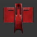 Red Aerodynamic Carbon Fiber Futuristic Vehicle Structure With Sleek Design And Glossy Surface