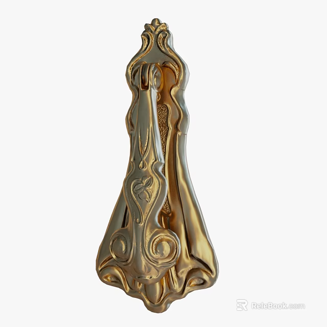 Ornate Golden Coffee Table Leg Design With Intricate Scroll Carvings And Decorative Details 3d model 