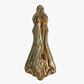 Ornate Golden Coffee Table Leg Design With Intricate Scroll Carvings And Decorative Details