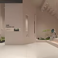 Studio Door Head Simple Style No Main Lamp Advanced Sense Bar Counter Stairwell Water Bar Rest Area Reception Area Window 3d model