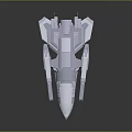 Futuristic Spaceship With Streamlined Silver Body And Aerodynamic Wings Design Details