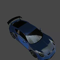 Blue Porsche Sports Car Featuring Sleek Design And Aerodynamic Exterior Features