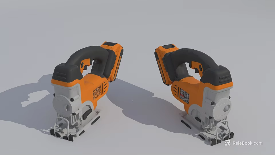 Industrial Handheld Electric Circular Saws Orange And Black Power Tools For Professional Use 3d model 