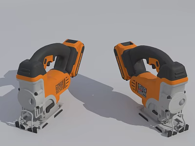 Industrial Handheld Electric Circular Saws Orange And Black Power Tools For Professional Use 3d model