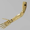 Gold Colored Industrial Mechanical Arm With Precision Components And Joint Structure