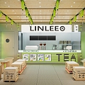 Modern Milk Tea Shop Coffee Shop Dessert Shop Hand Lemon Tea 3d model