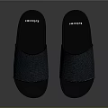 Comfortable Open Toe Denim Slippers With Black Sole And White Stitching