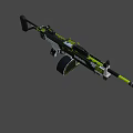 Futuristic GOLIATH Gun Design With Black White Yellow Accents Scope And Grip