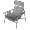 Comfortable Modern Leisure Chair Design With Beige Cushion Brown Accent And Black Frame
