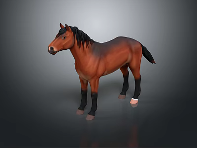 Horse Big Horse Wild Horse Racing Horse Sweat Blood BMW BMW Horse Animal Training 3d model