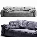 Luxury Modern Gray Velvet Sectional Sofa With Soft Plush Comfortable Cushions