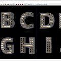 Neon letters three-dimensional material 3d model