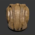 Golden Weapon With Detailed Texture Shiny Surface And Ornate Design Isolated On Dark Background