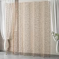 Beige Room Divider With Intricate Laser Cut Pattern In Modern Interior 3d model